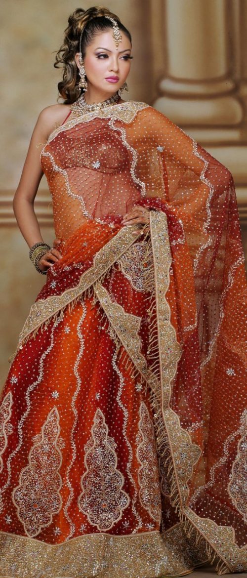 Bridal Orange Lehenga Choli